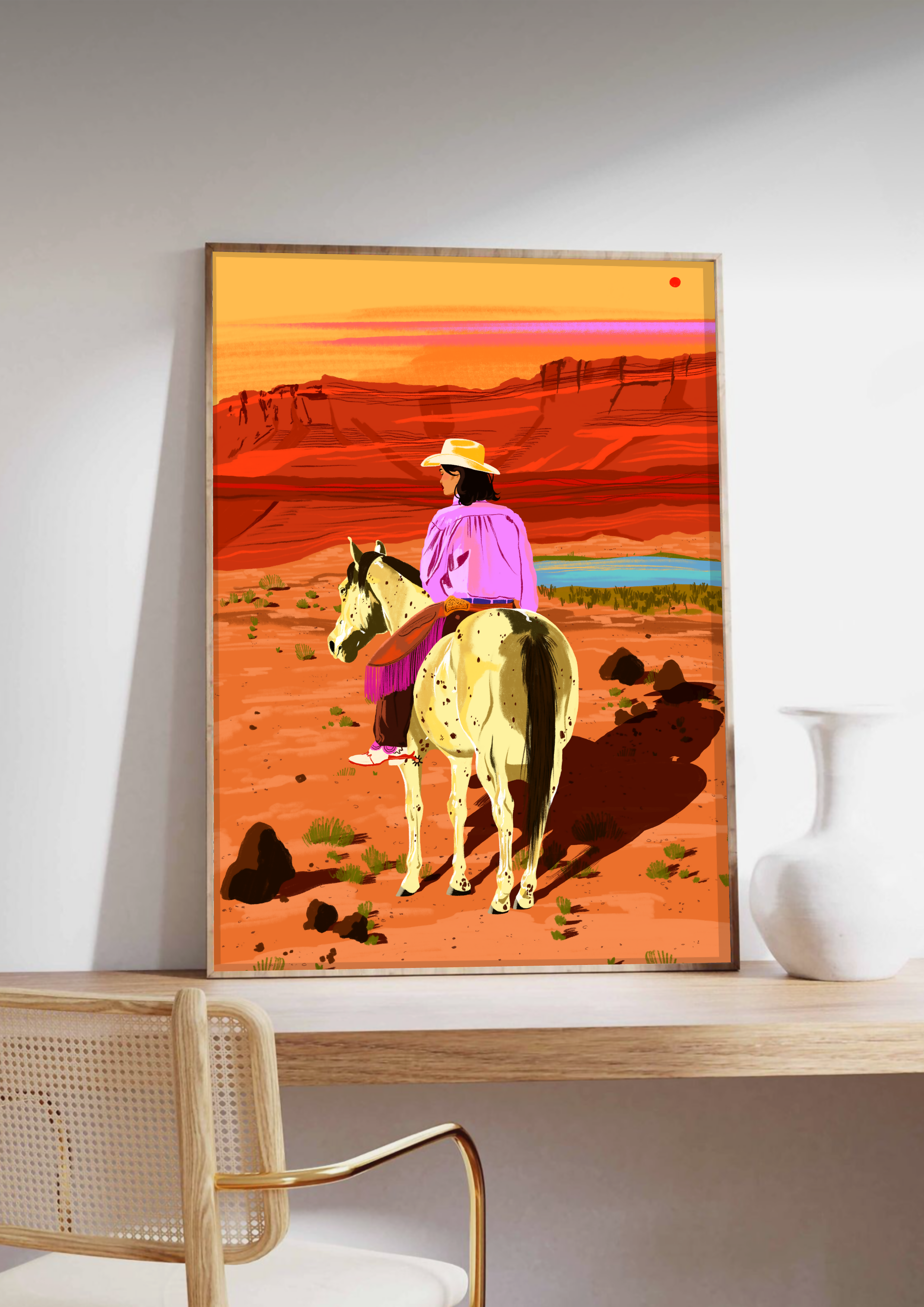 Cowgirl Art Print
