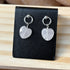 Sterling Silver Rose Quartz Heart Stud Earrings