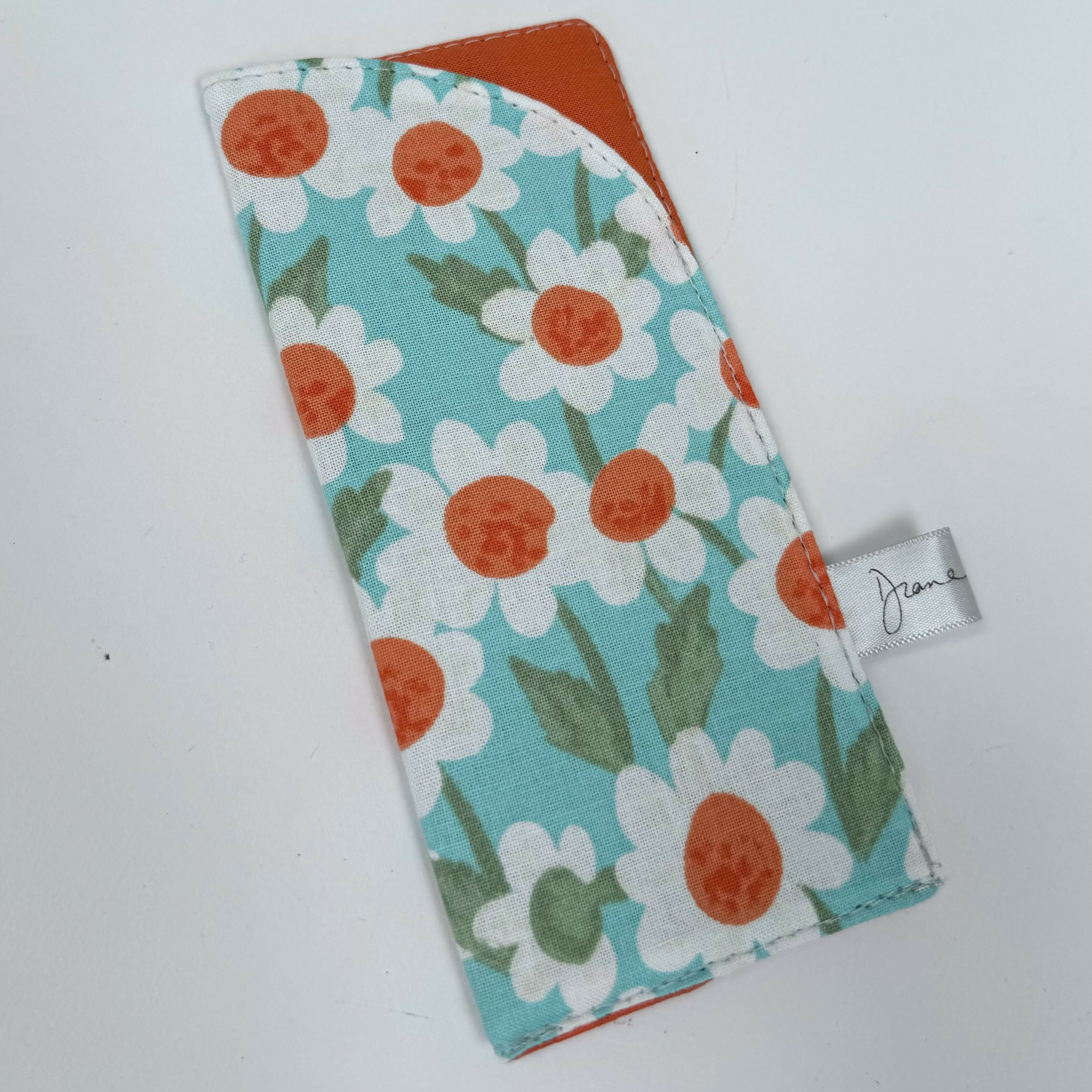 Slip In Glasses Case - Orange Daisy