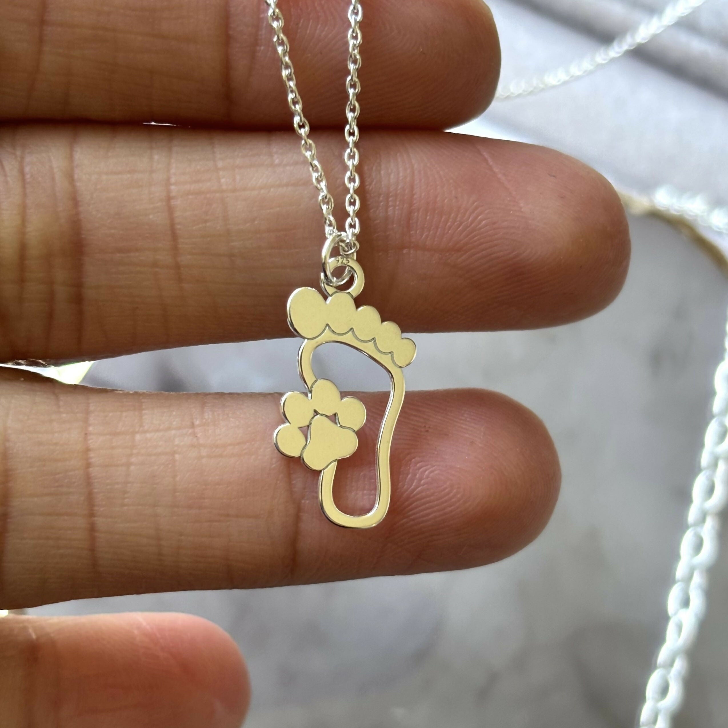 Sterling Silver Step with Me Necklace