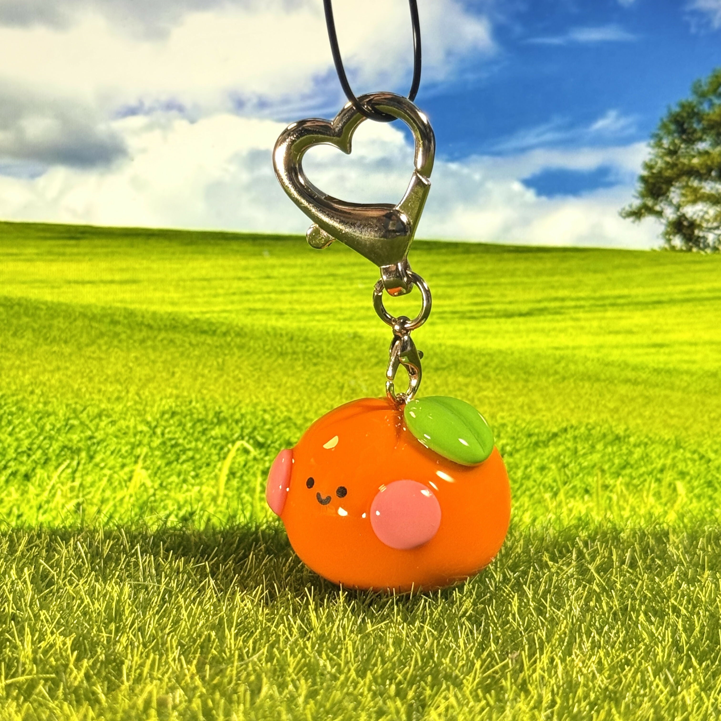 Happy Orange Keychain