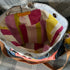 Unique Bag Handbag Made From Upcycled Jeans And Fabric With Detachable Handle And Gonk Decoration