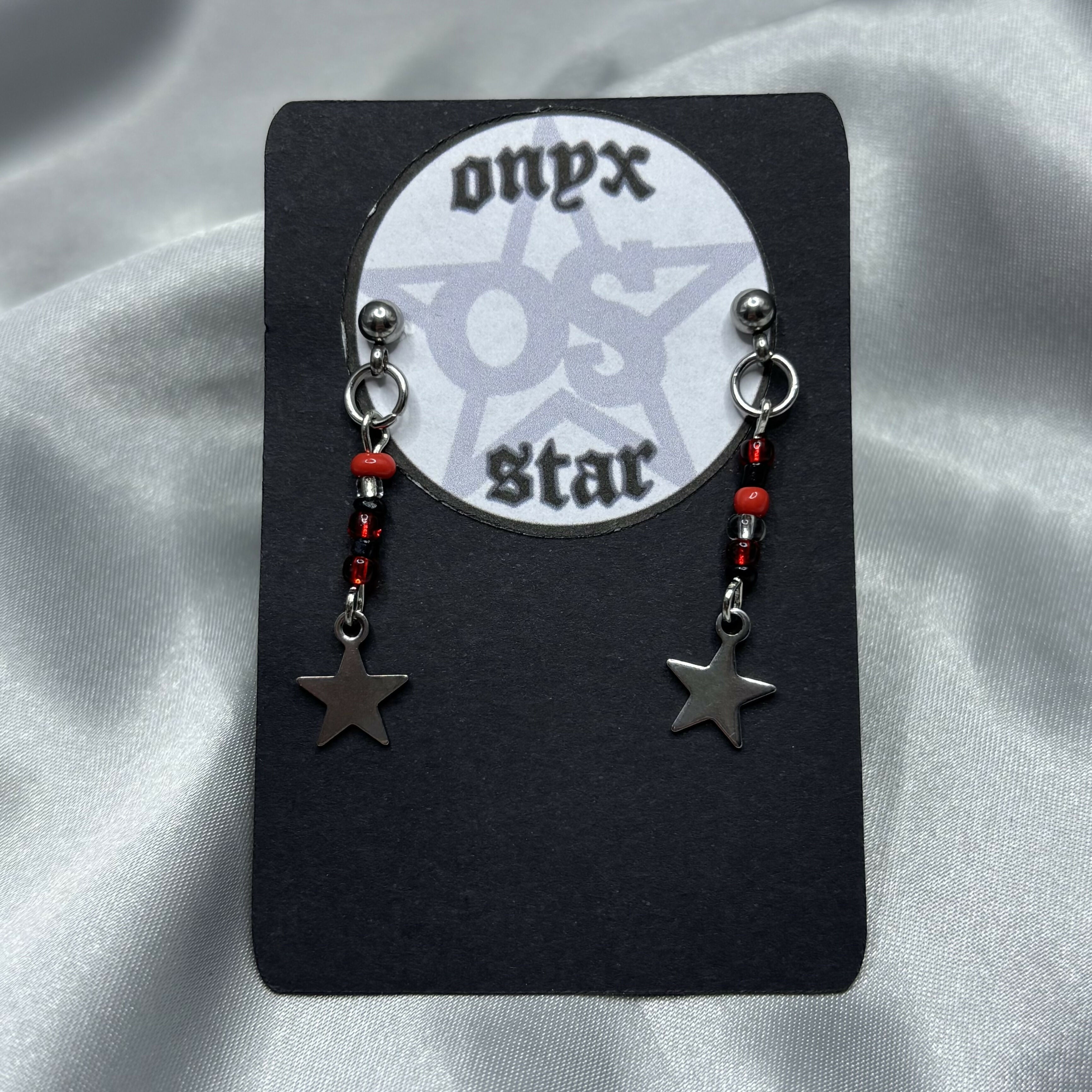 Beaded Star Earrings