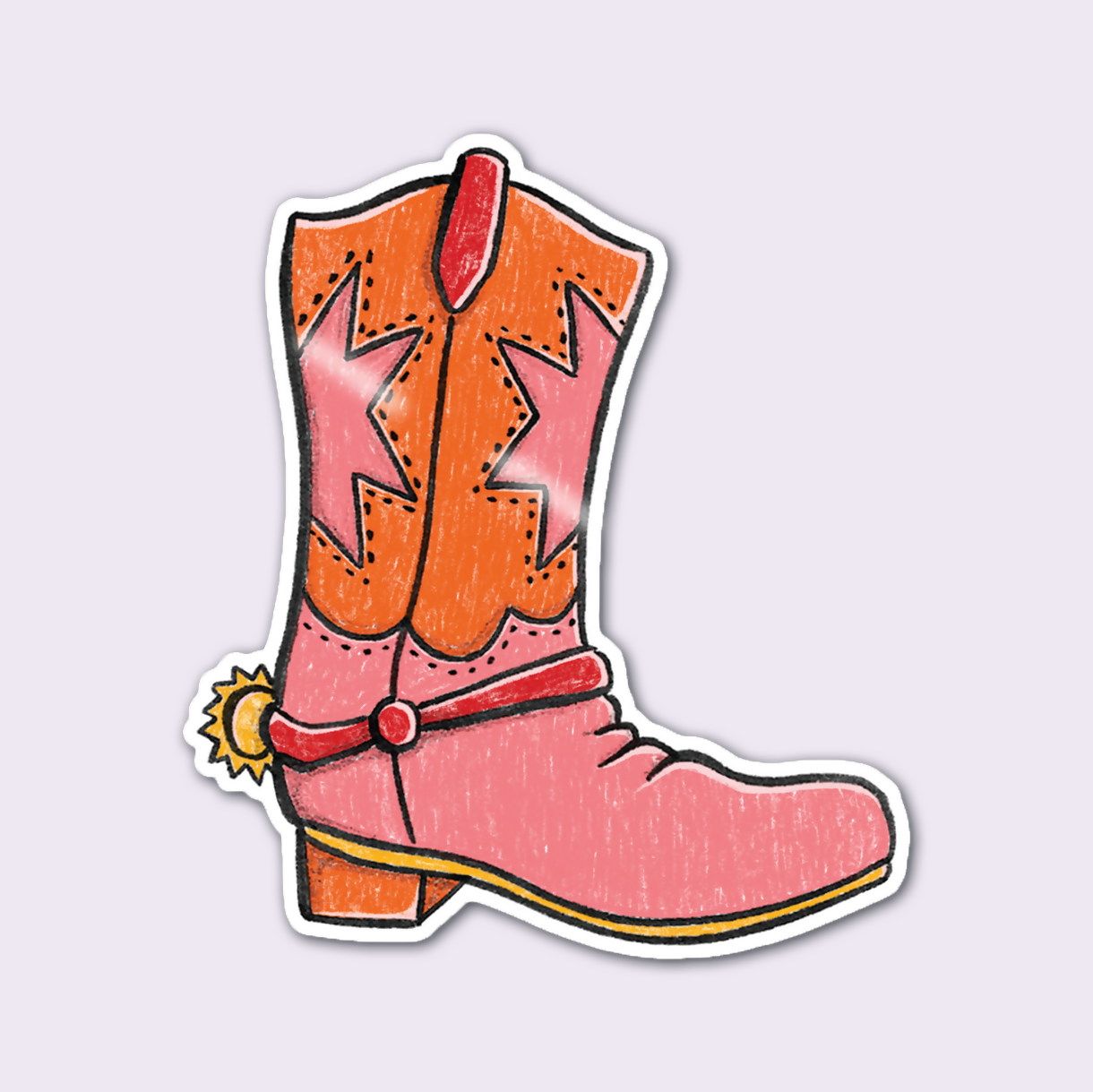 Cowboy Boot Vinyl Sticker