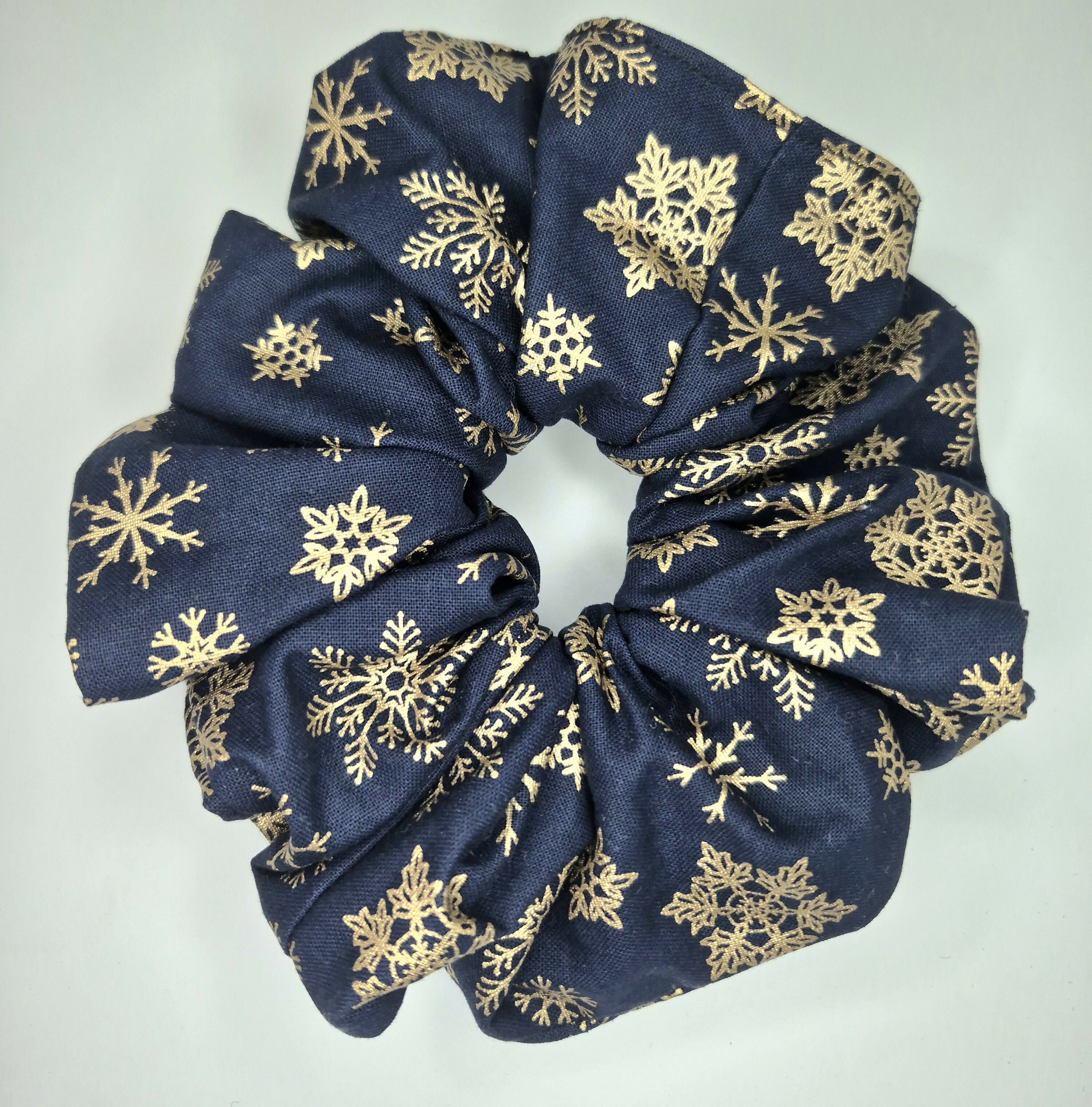 100% Cotton Christmas Festive Large Scrunchie - Various Designs