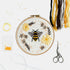 floral bee embroidery kit - kirsty freeman design