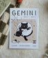 Gemini Star Sign Cat Print