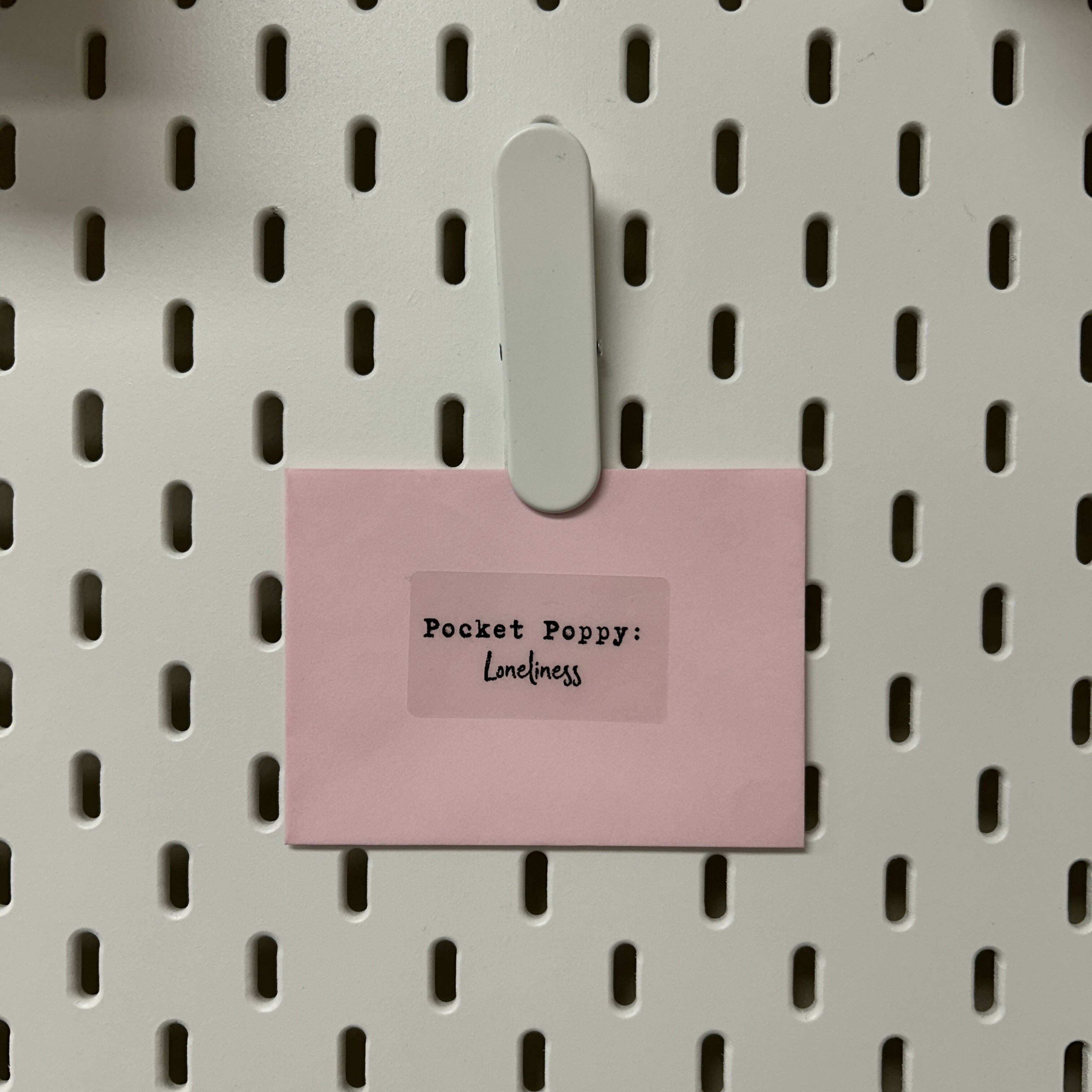 Loneliness Pocket Poppy Mini Quick Fix Letter