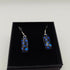 Black with Blue Spot Dichroic Glass Earrings