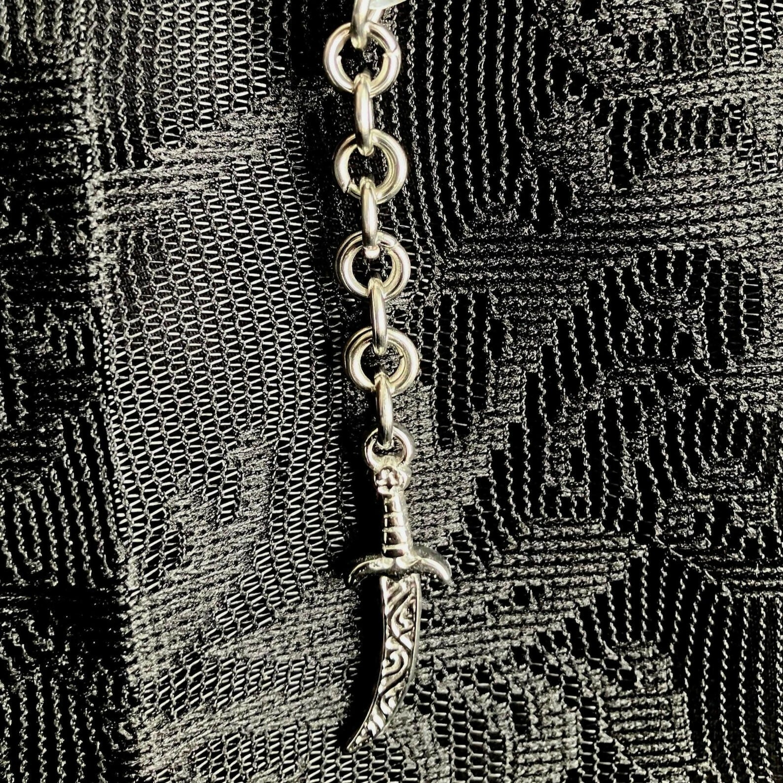 CHAINMAIL PHONE CHARMS - STAINLESS STEEL