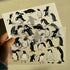 A5 Gentoo Penguin Glitter Sticker Sheet & Art Print