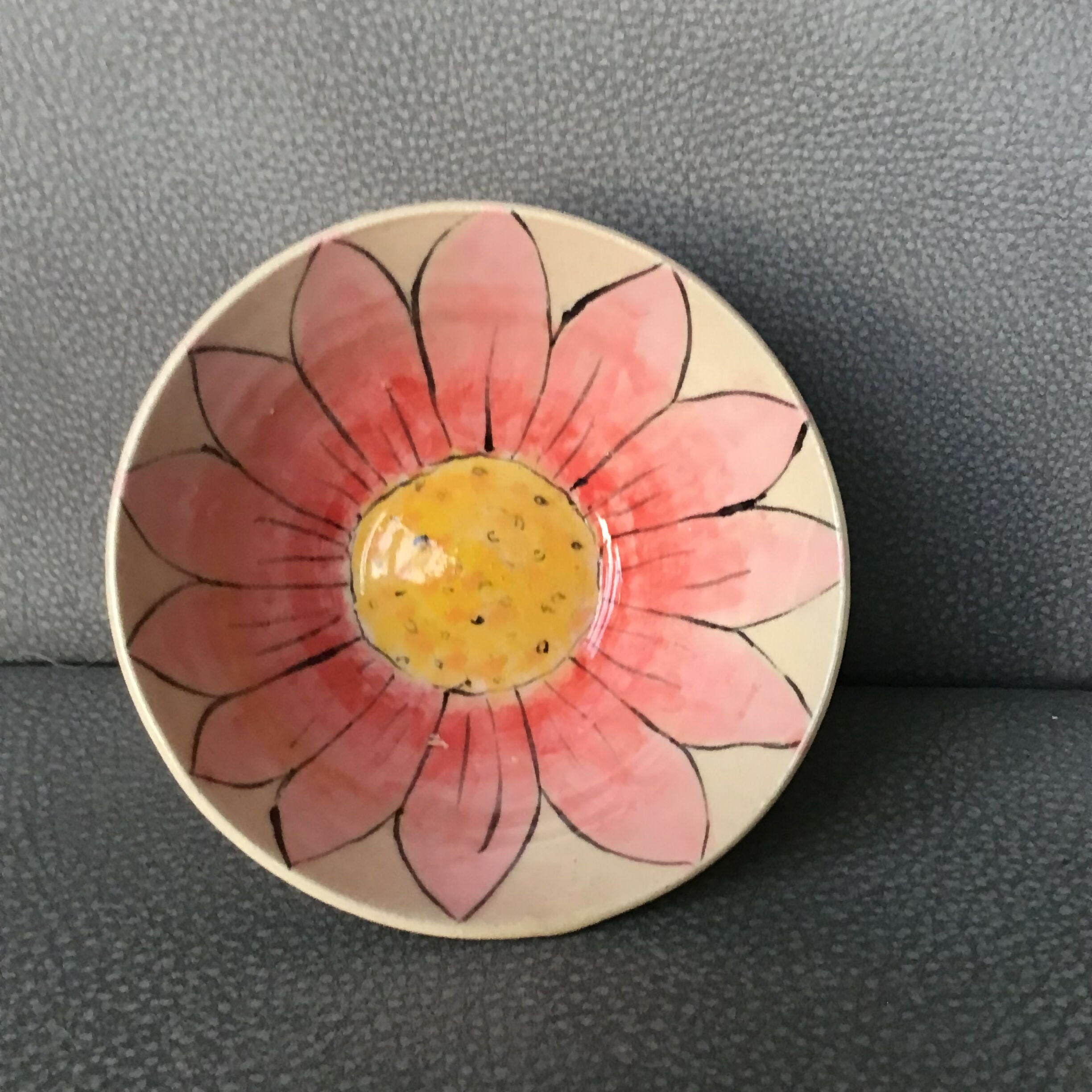 Handpainted Flower Dish