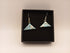 Silver and Blue Rippled Earrings