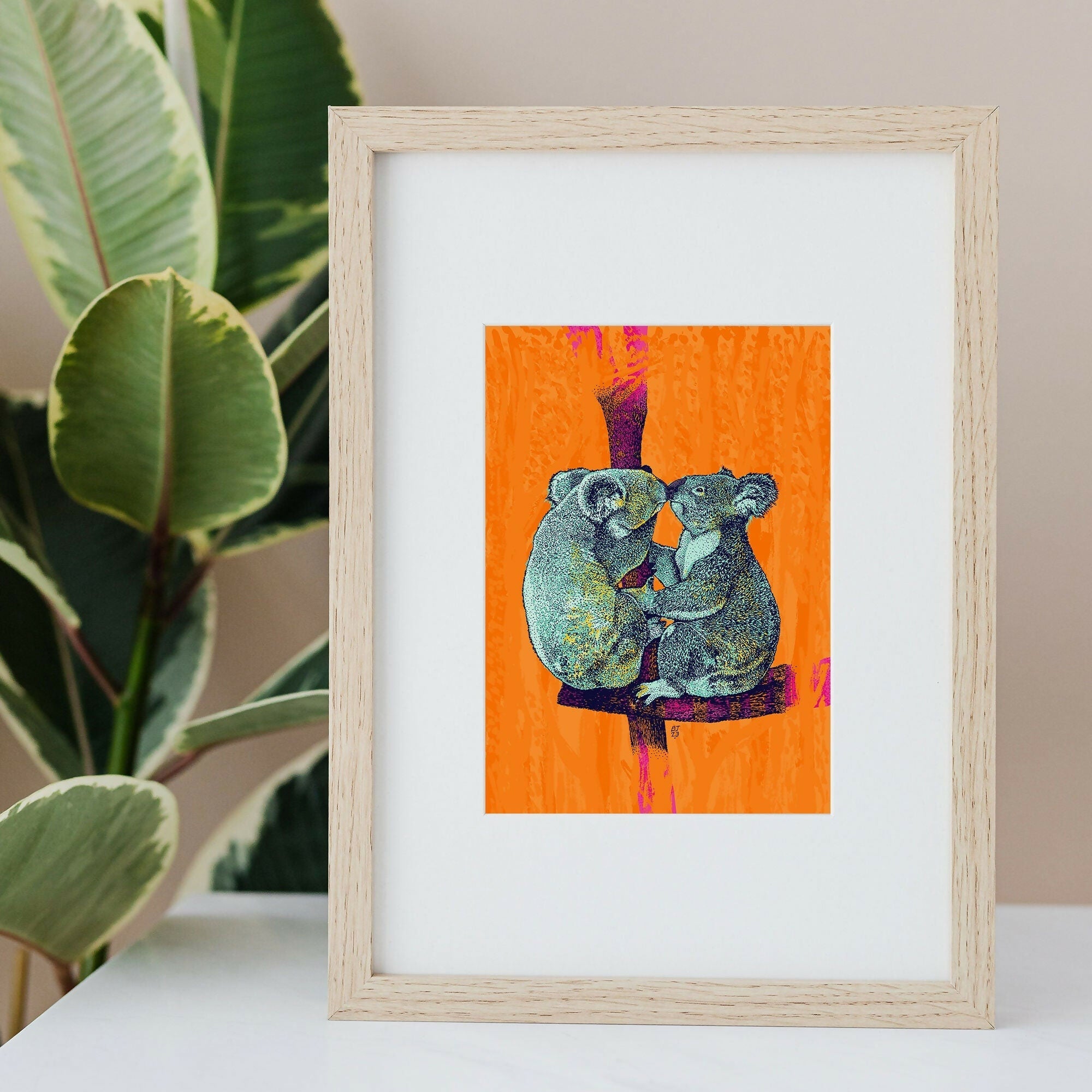 Koala Kiss Art Print