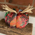 Large Up-Cycled Fabric Pumpkin Decoration, Unique Handmade Halloween Ornament, Colourful Autumn Table Dispaly