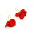 Iris Statement Dangle Earrings in Red