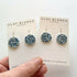 Sky Blue Leaf Pattern Round Dangles