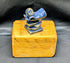 Balance Small square Heart and Duckie Ceramic Sculpture