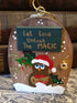 Handmade Wooden Robin Door Ornament – "Let Love Unlock The MAGIC" Cute Christmas Tree Decoration & Festive Keepsake Gift