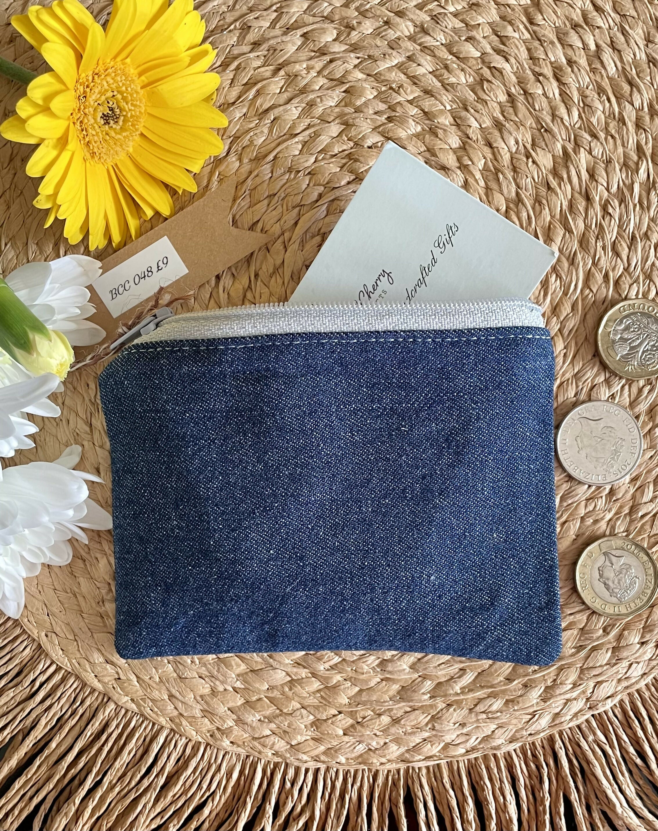 Denim Zipped Coin Purse