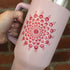 Hand Painted Dot Mandala Stanley-Style Cup With Straw: Blush Pink with Flamingo and Coral