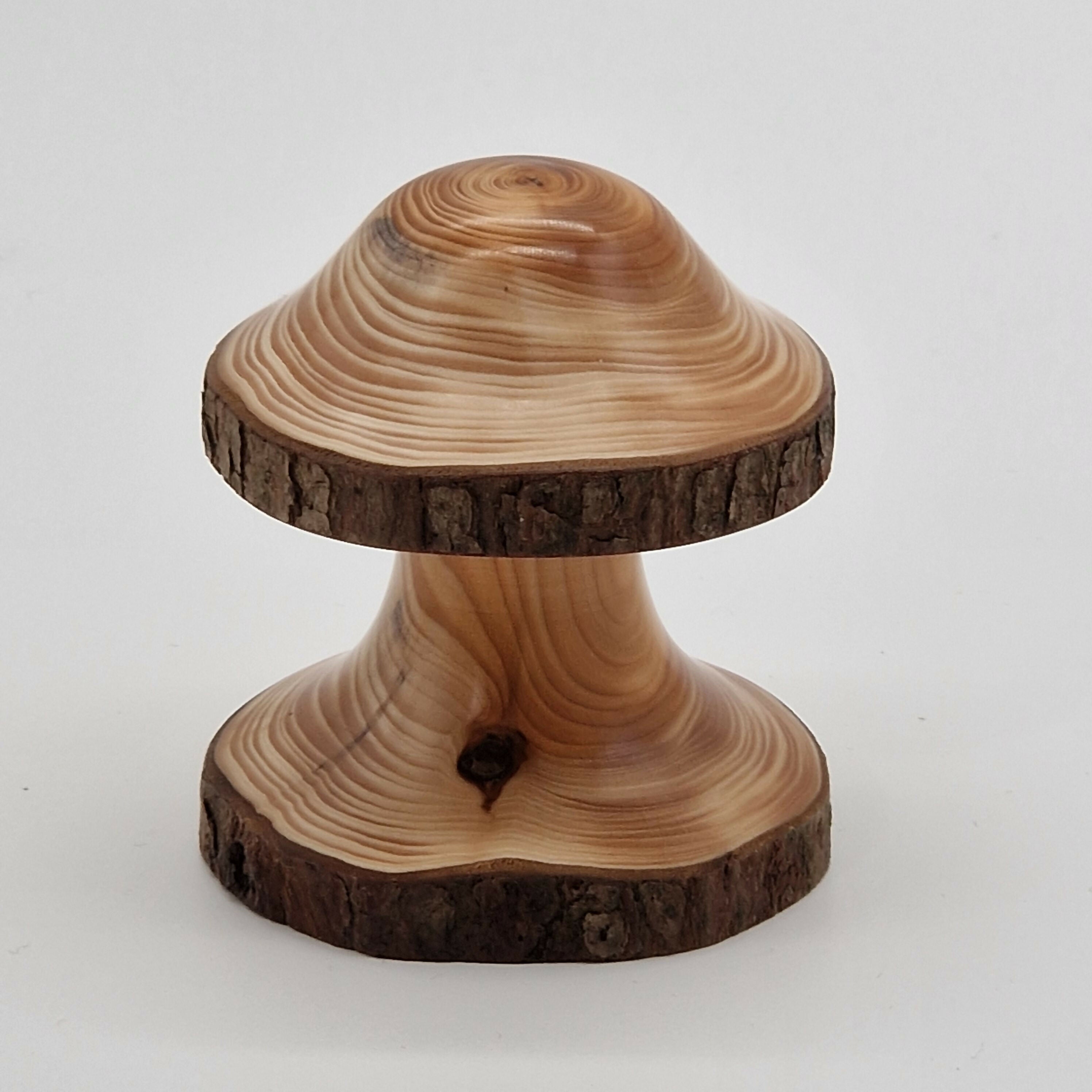 Hand Turned Mushroom made from Yew Wood