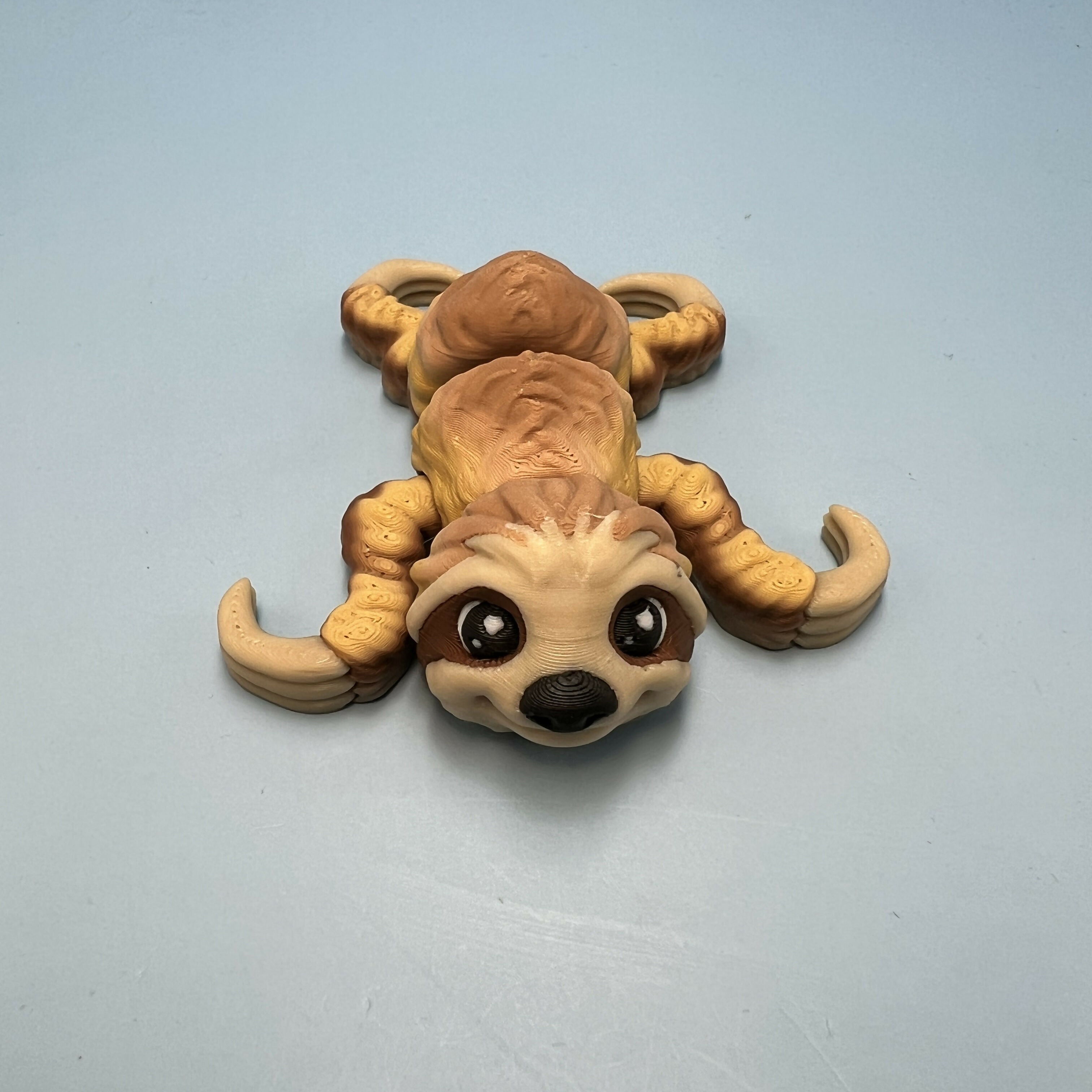 3D Printed SMALL: Articulated Sensory Fidget Animal friends Sloth 8cm