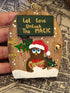 Handmade Wooden Robin Door Ornament – "Let Love Unlock The MAGIC" Cute Christmas Tree Decoration & Festive Keepsake Gift