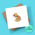 Christmas Geeky Cat Card Reusable - Alien Cat