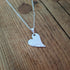 Handmade Silver Heart Necklace Bubble Texture