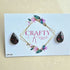 Stainless Steel Real Dried Gypsophila Flowers Stud Earrings