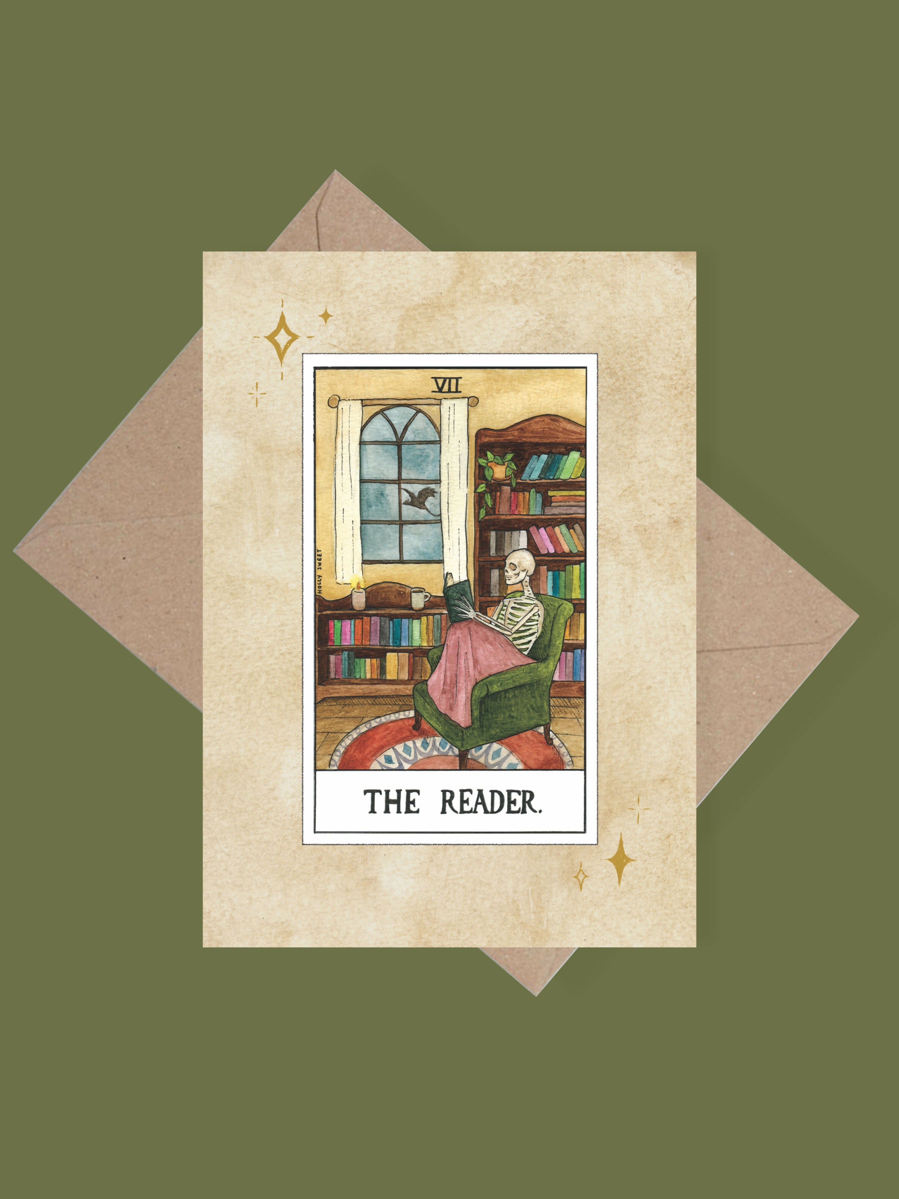 The Reader Tarot Greetings Card