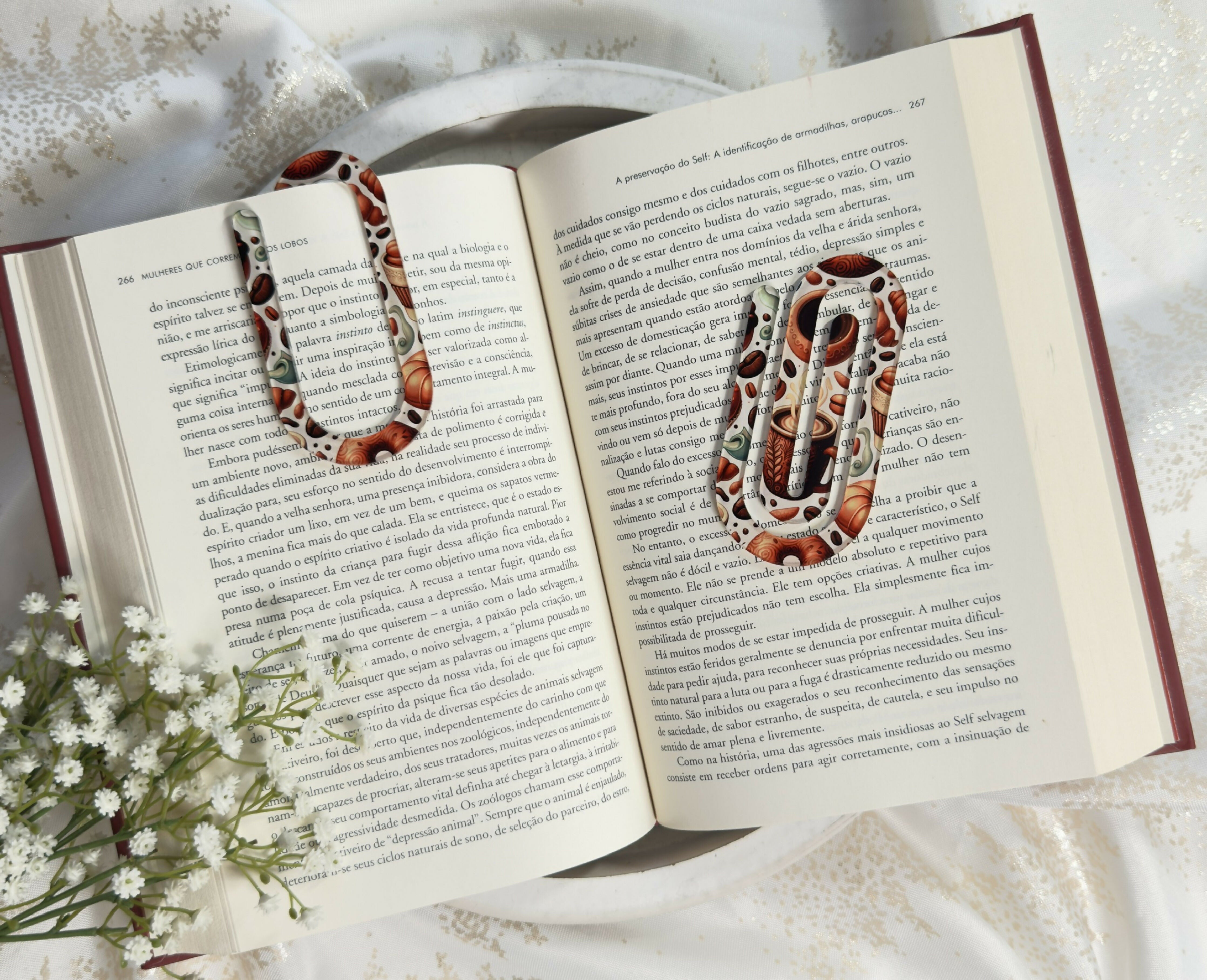 Jumbo Paperclip Bookmark Coffee & Donut