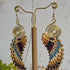 Macrame Angel Wing Earrings: Boho Gold Wire Wrapped Brass Earrings