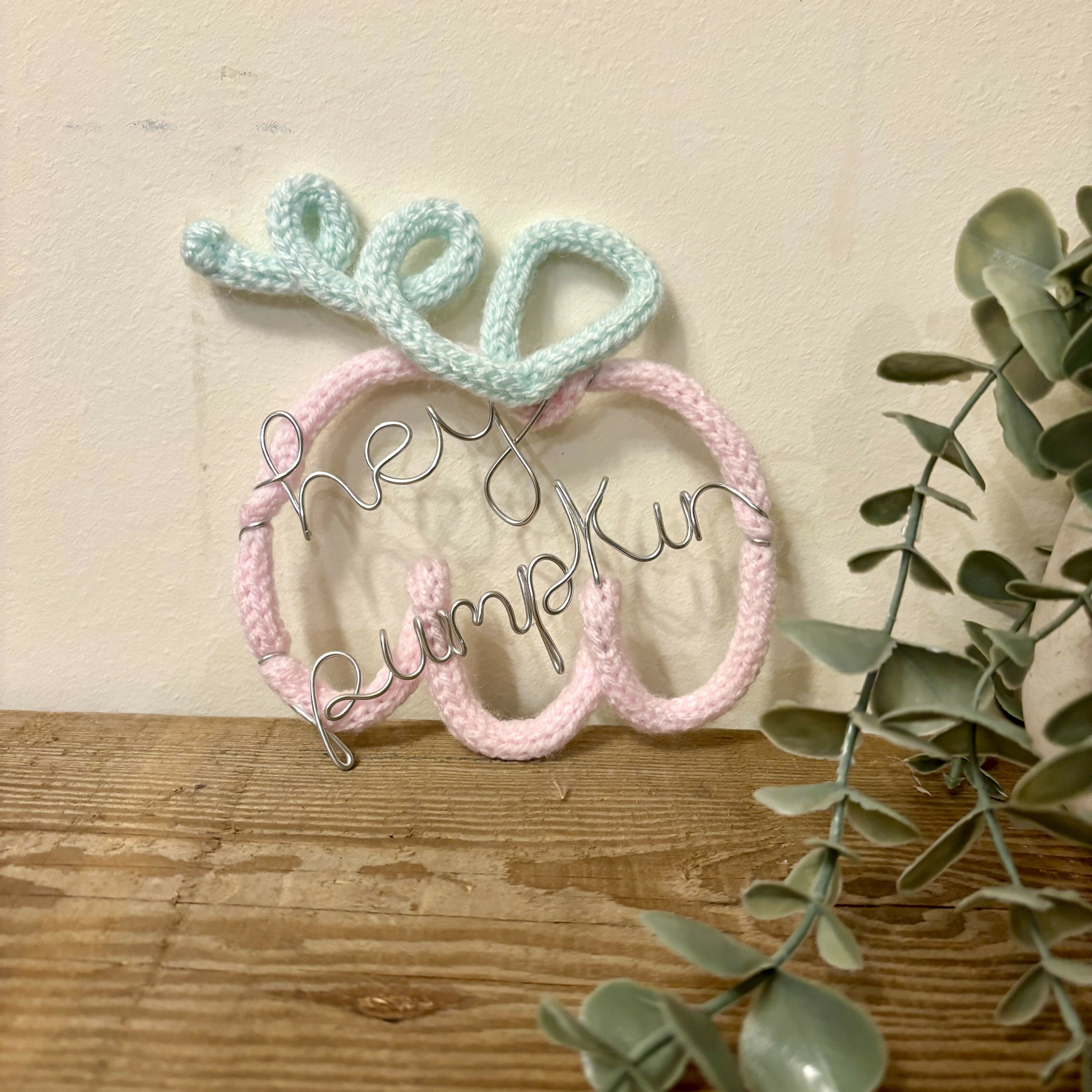 Woolly Wire Pumpkin Decoration