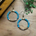 Stunning Gold Plated Turquoise Circular Beaded Earrings