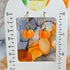 Handmade Resin Pumpkin Huggie Hoops Earrings