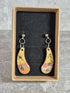 Handcrafted Teardrop Shaped Coloured Earrings
