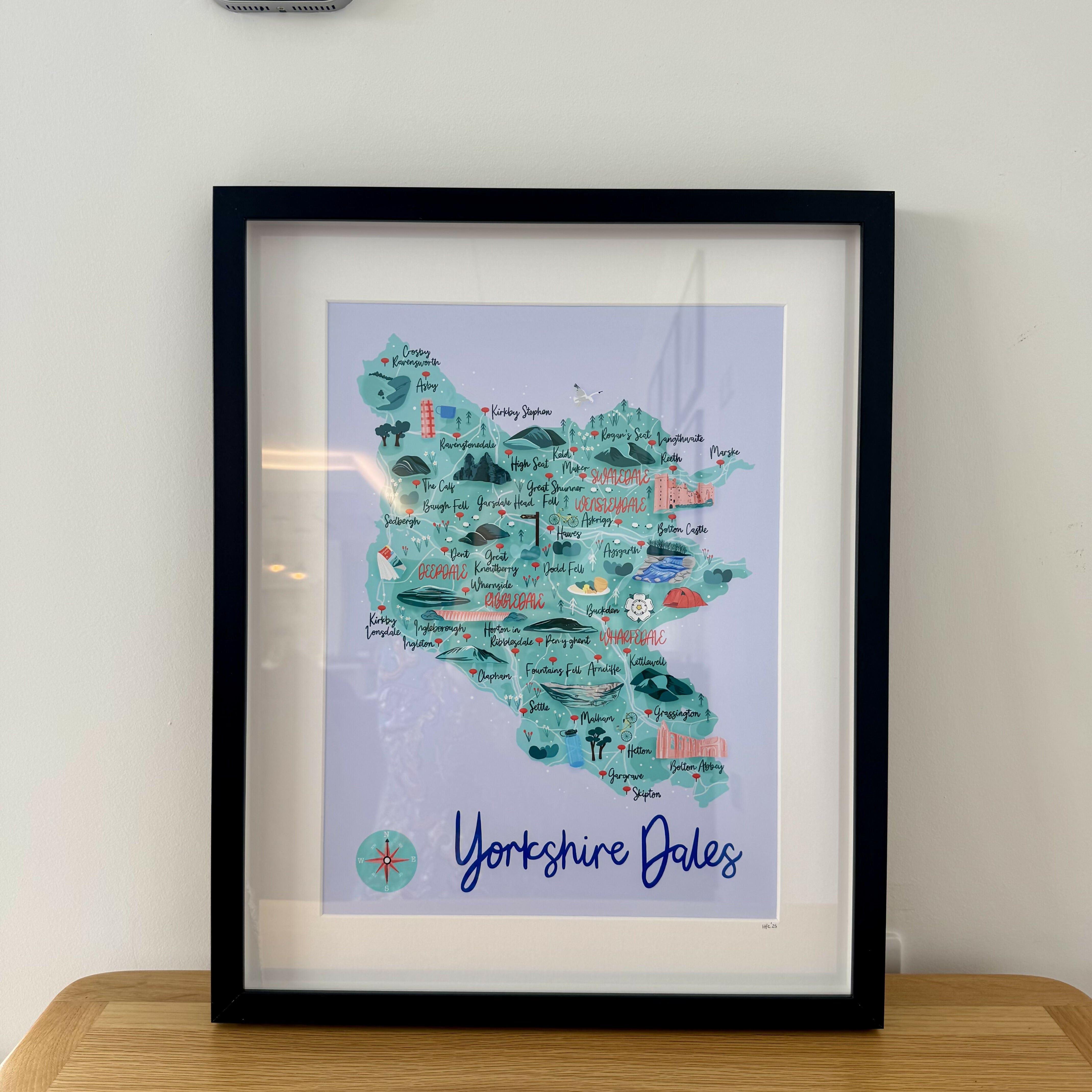 Black Framed Yorkshire Dales Art Print