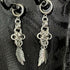 CHAINMAIL FEATHER EARRINGS - STAINLESS STEEL