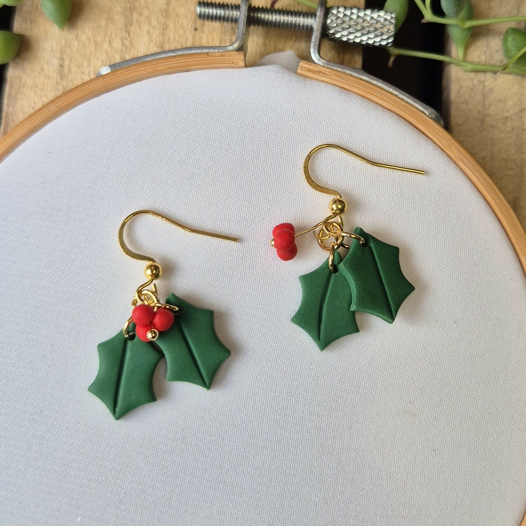 Holly Leaf Earrings