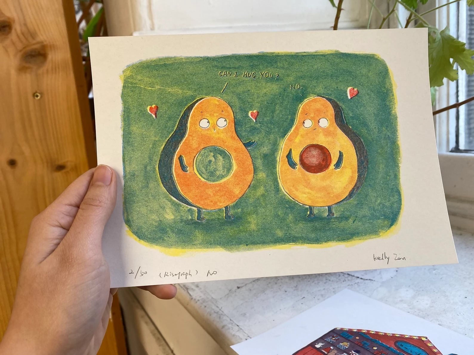 Can I Hug You Riso Print