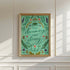 Feel Good Floral Art Print Green A4