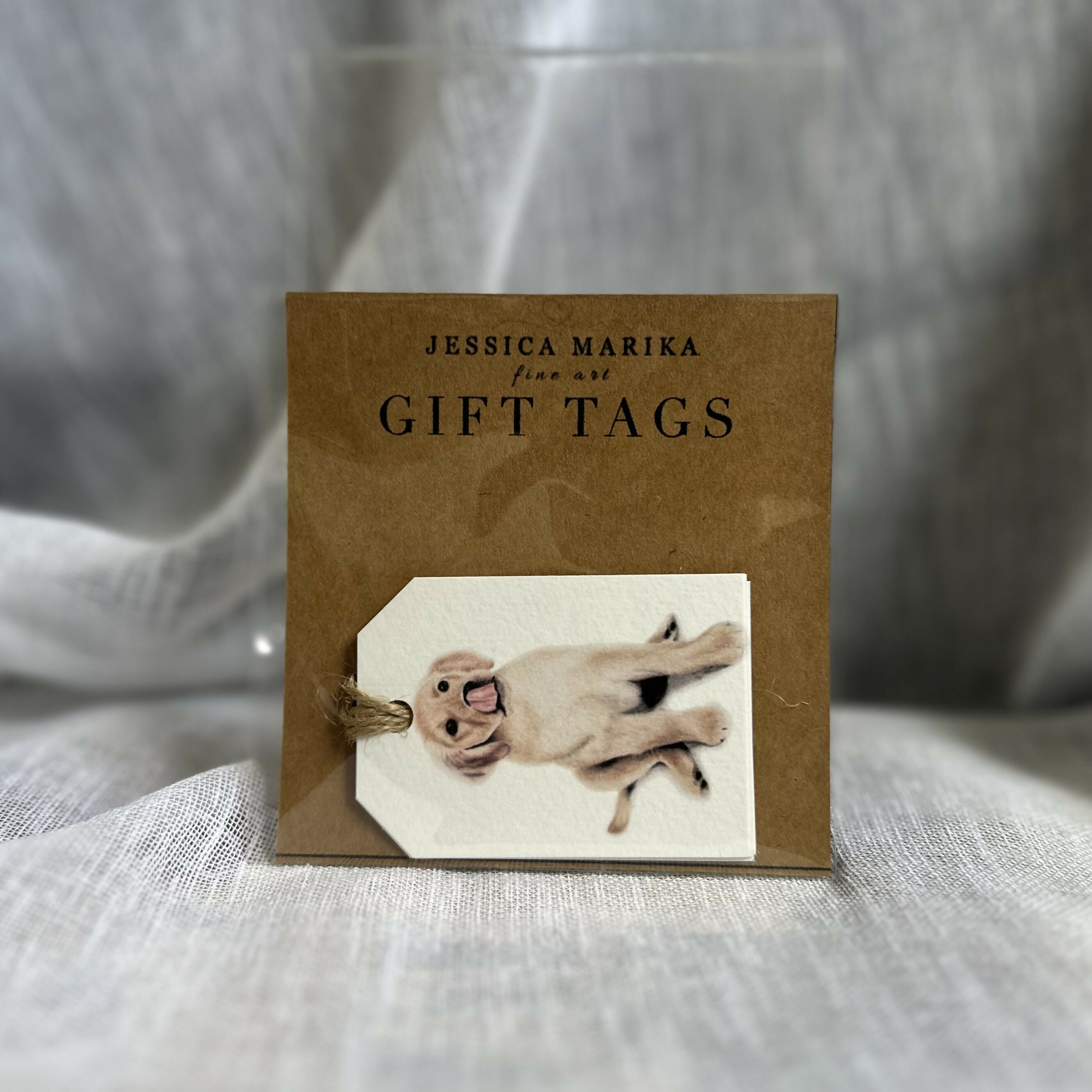 Labrador Puppy Gift Tags – Set of 4 Tags – Dog Lover Gift – Cute Puppy Illustration – Handmade