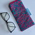 Glasses Case - Teal and Pink Floral