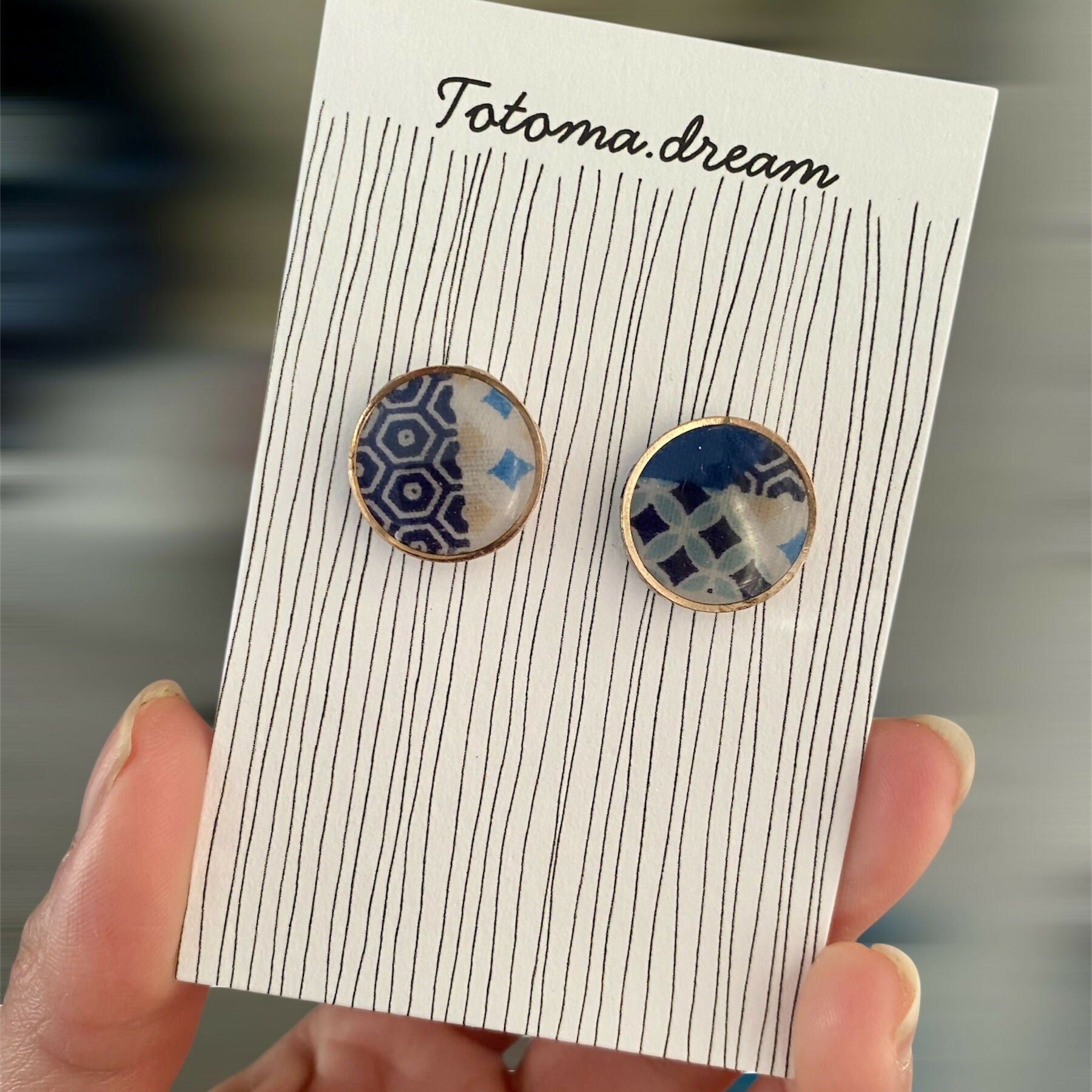 Fabric Earrings (Circle)