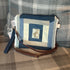 Unique Handcrafted Patchwork Purse Wristie With Crossbody Strap Made From Upcycled Jeans And Animal Print Fabric