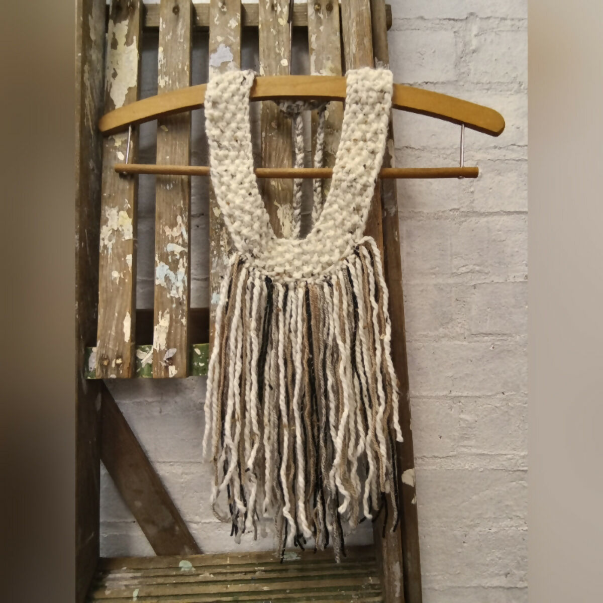 GRETA HAND KNITTED COLLAR - WHITE