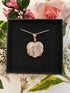 Rose Quartz Wire Wrapped Crystal Heart Necklace on Sterling Silver Chain