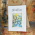 Abstract Sparkle Flower Get Well Soon Card in Blue